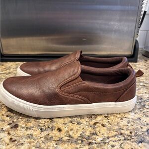 Boy’s Brown Slip-On Dress Shoes